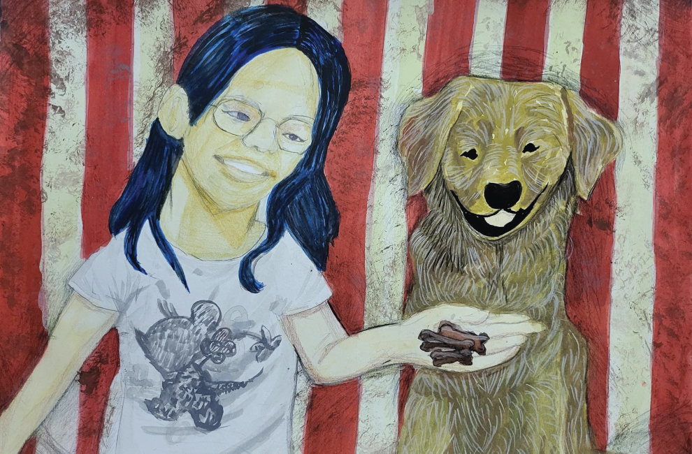 girl & dog